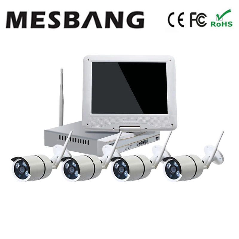

Mesbang 720P P2P 4ch wireless cctv camera system wifi IP security camera outdoor waterproof surveilance camera system