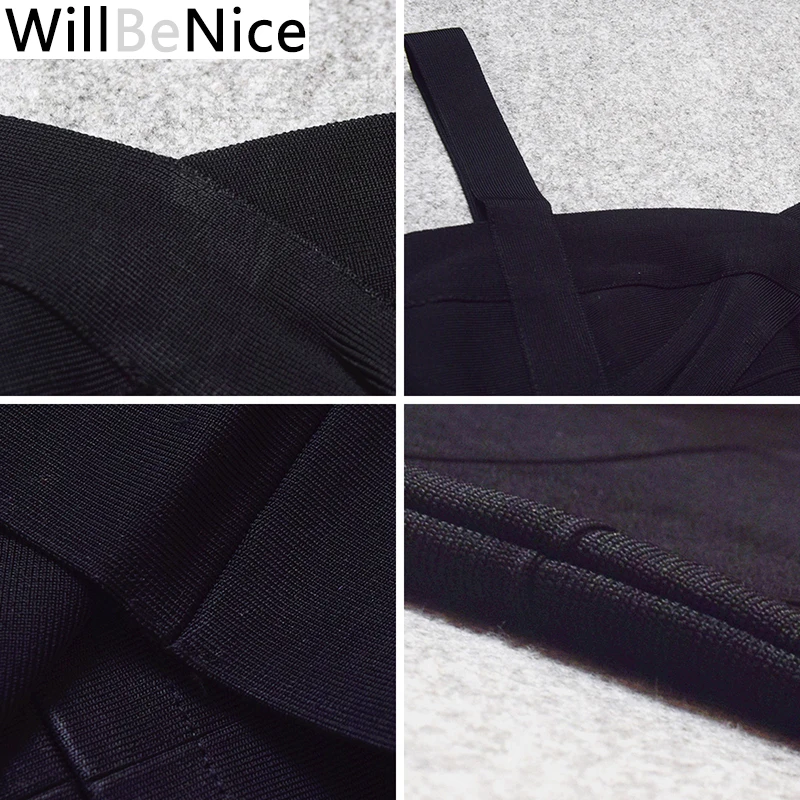 Женские Длинные вечерние платья WillBeNice черные облегающие до середины икры с