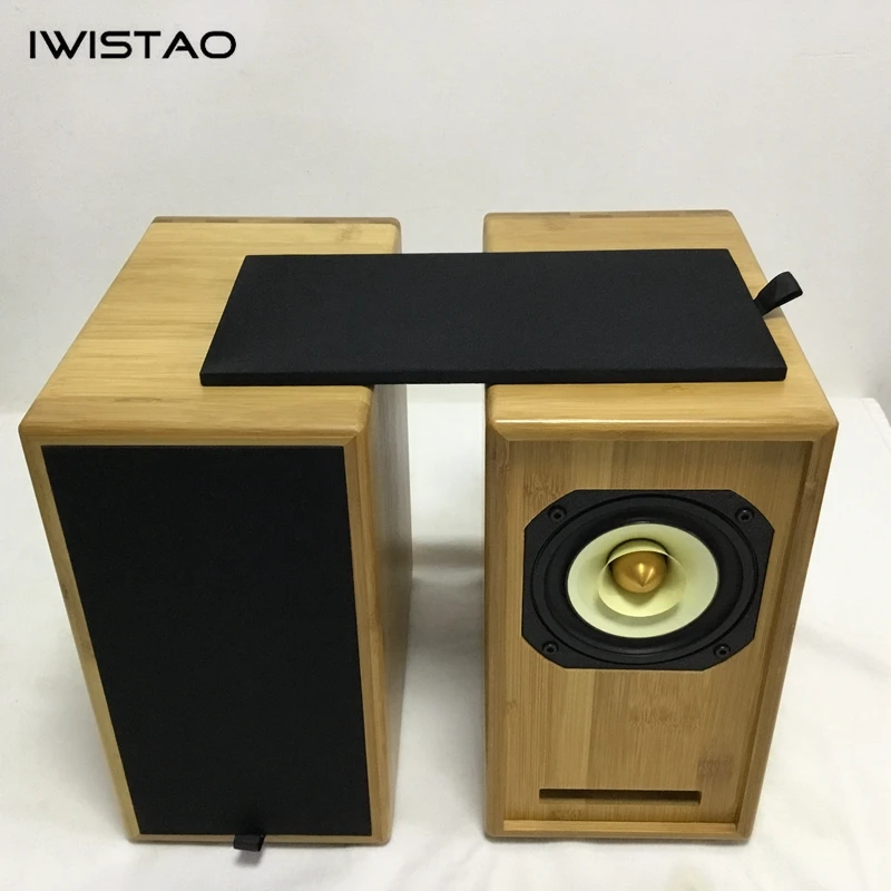 IWISTAO Hi Fi 4 дюймовый лабиринтный динамик с полным диапазоном Бамбуковая Колонка 2x60