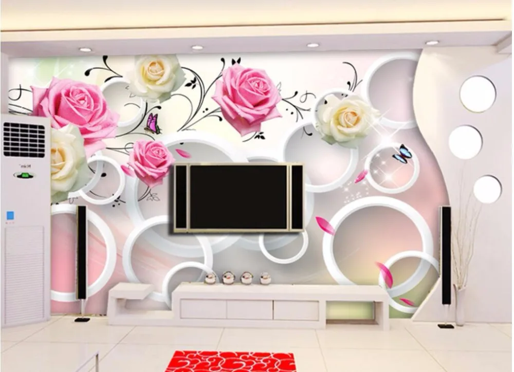 Wellyu papel де parede papier peint пользовательские обои Роза 3D рамка 3D ТВ стены фон фото обои behang tapet