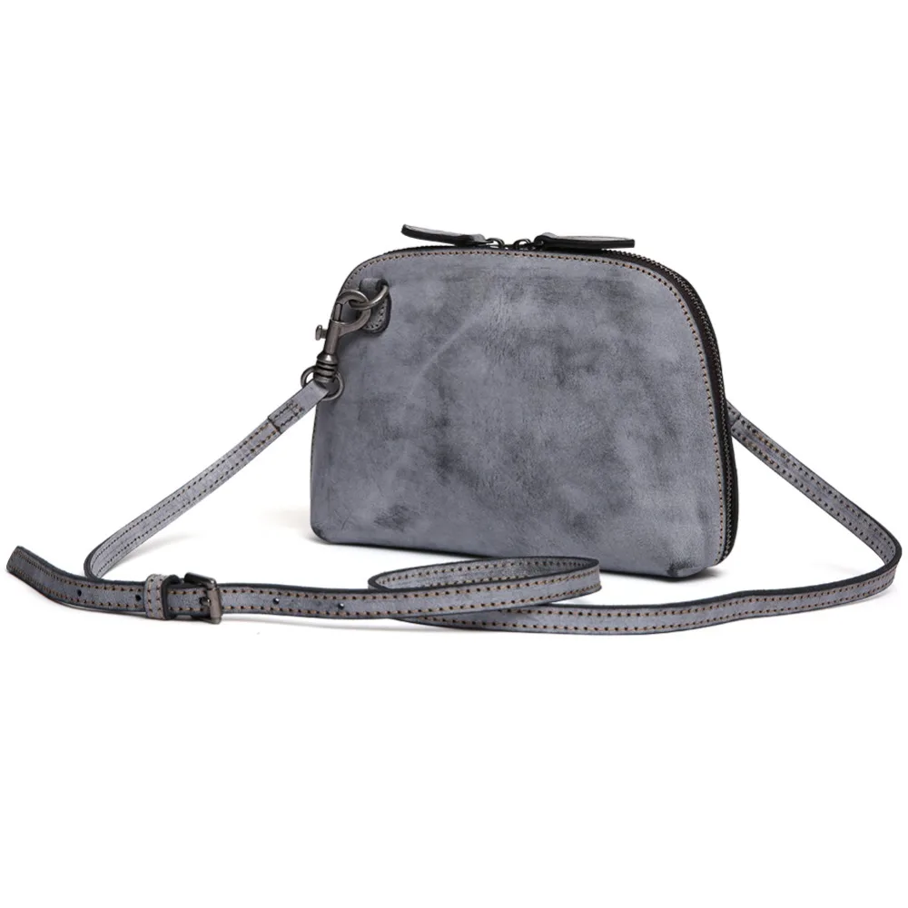 Сумка мессенджер Женская из 100% натуральной кожи фиолетового цвета|Сумки с