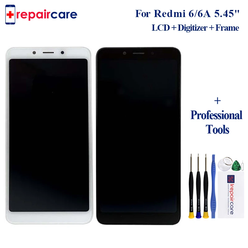5 45 ''с рамкой для Xiaomi Redmi 6 Полный ЖК-дисплей + сенсорный экран дигитайзер в