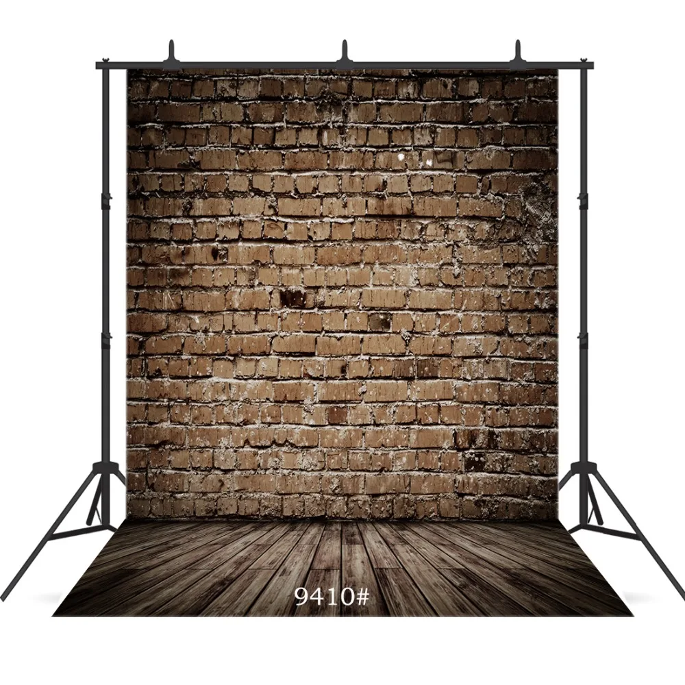 

Черный кирпичная стена деревянный пол Виниловый фон для фотосъемки на заказ для портретной детской фотосъемки студийный стенд