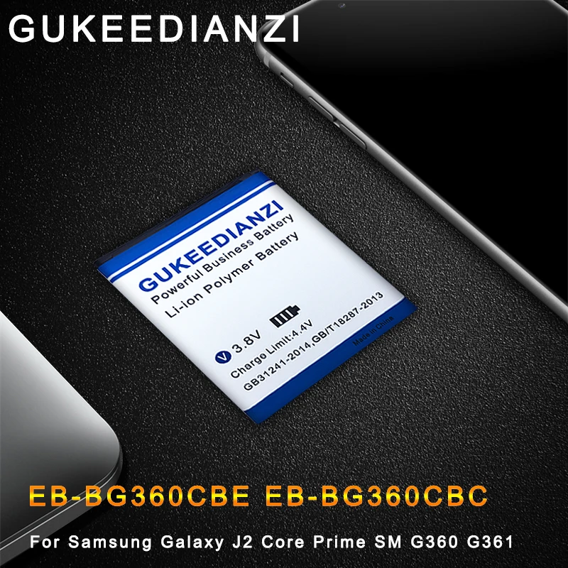 Аккумулятор GUKEEDIANZI EB BG360CBC 2000 мАч для Samsung J2 SM G360 G3606 G3608 G3609 G360BT G361 J200F/DS батарея