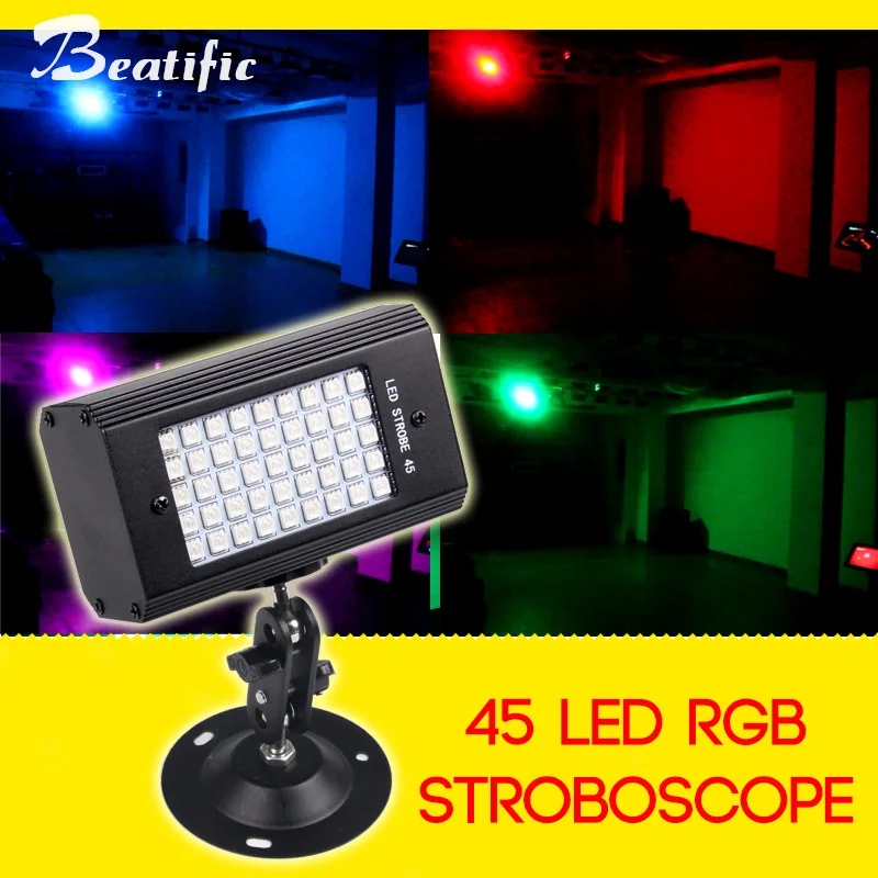 

45 led RGB strobe USB 5v stroboscope for disco Home Party Color light Music Strobe Lights
