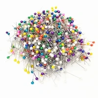 locating needle white bead pin bouquet decorative pin garment cutting needle colored bead diy apparel sewing fabric 1000pcs