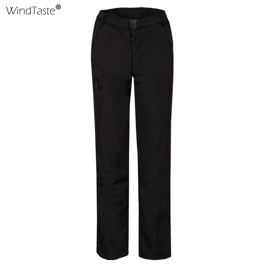 WindTaste женские Зимние флисовые термо софтшелл походные брюки для активного отдыха