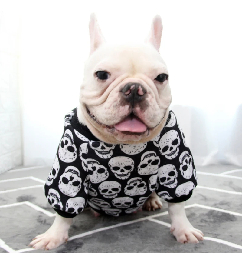 Bigeyedog Французский Собака породы бульдог одежда пальто с капюшоном зимний собачий Костюмы кошек, чихуахуа, мопс, йоркширского терьера, Прямая домашних животных одежды, Рождественский Костюм