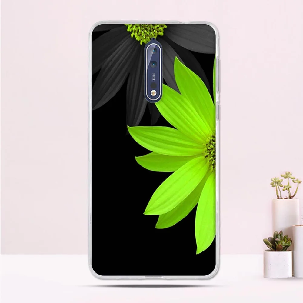 Силиконовые ТПУ чехлы для телефонов Nokia 8 чехол 3D роскошные милые цветочные