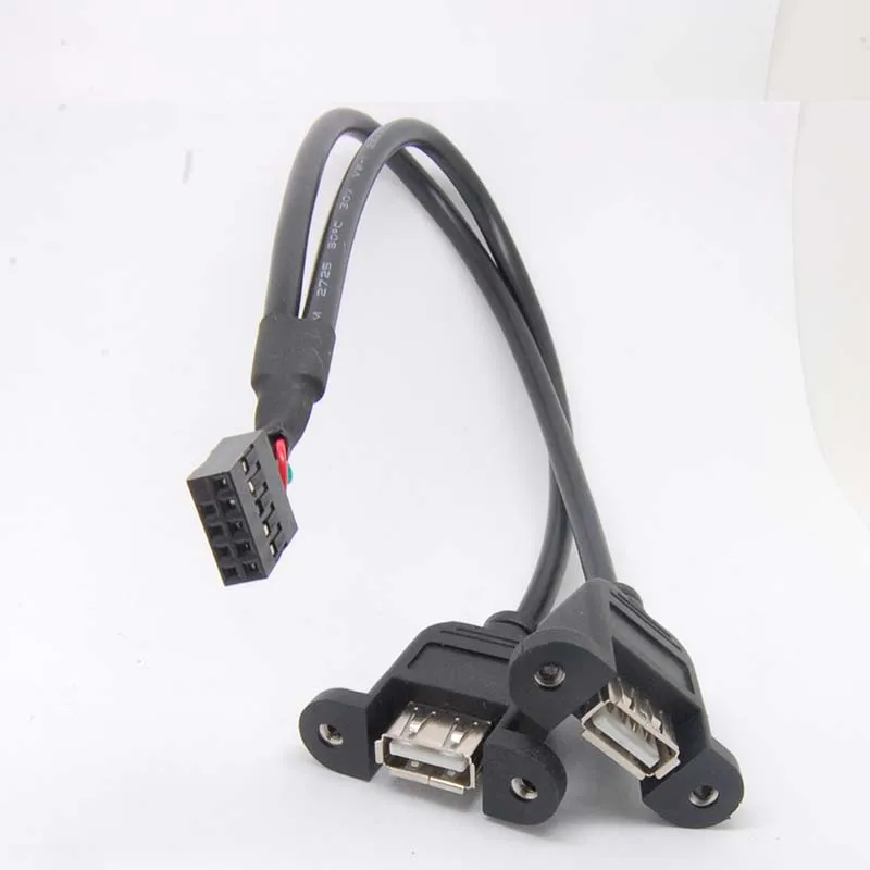 2 порта USB мама материнская плата удлинитель для 9 контактного кабеля монтажная