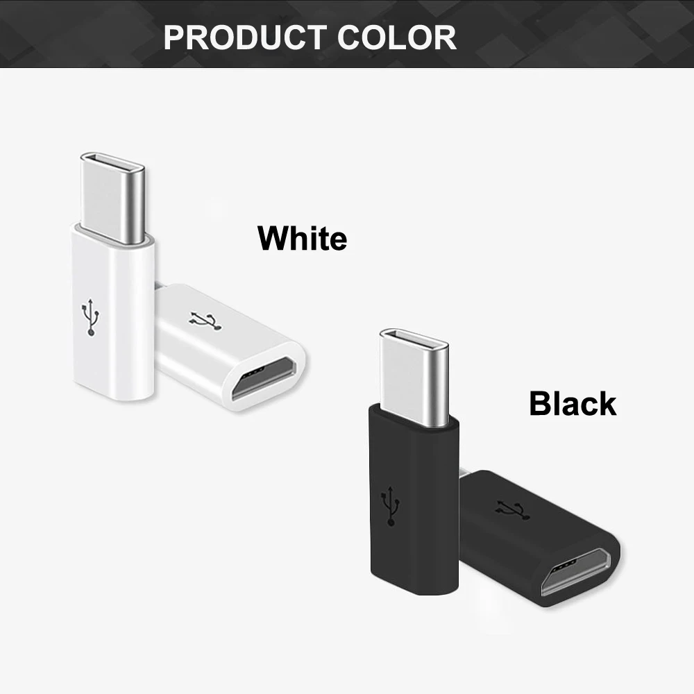 

PHOMAX Micro USB Male To Type-c 5Pack usb Type C Converter Portable Adapter for Samsung S8 S9 Huawei P20 Xiaomi phone Charger