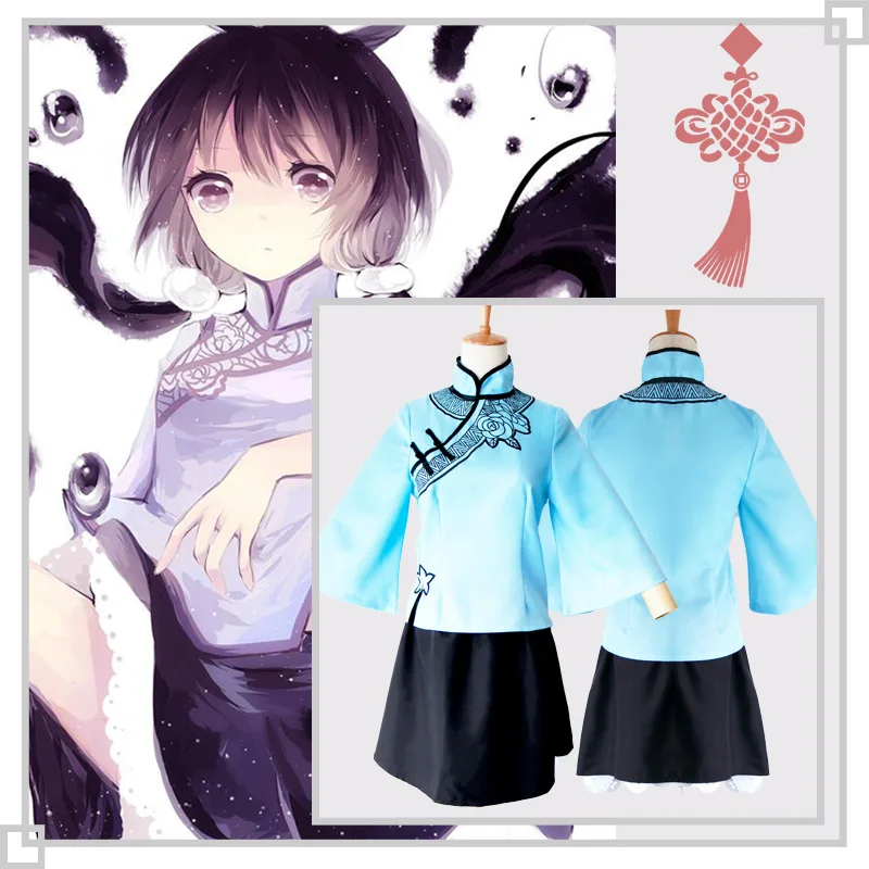 

Новая игра Аниме VOCALOID3 Косплей Luo Tianyi cos Хэллоуин вечерние Женская обувь в китайском стиле; Платье на каждый день cheongsam исторический костюм