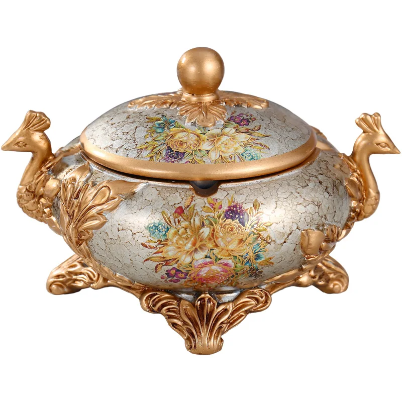 

European luxury gift ashtray resin Phoenix retro Home Furnishing bar decoration decoration room