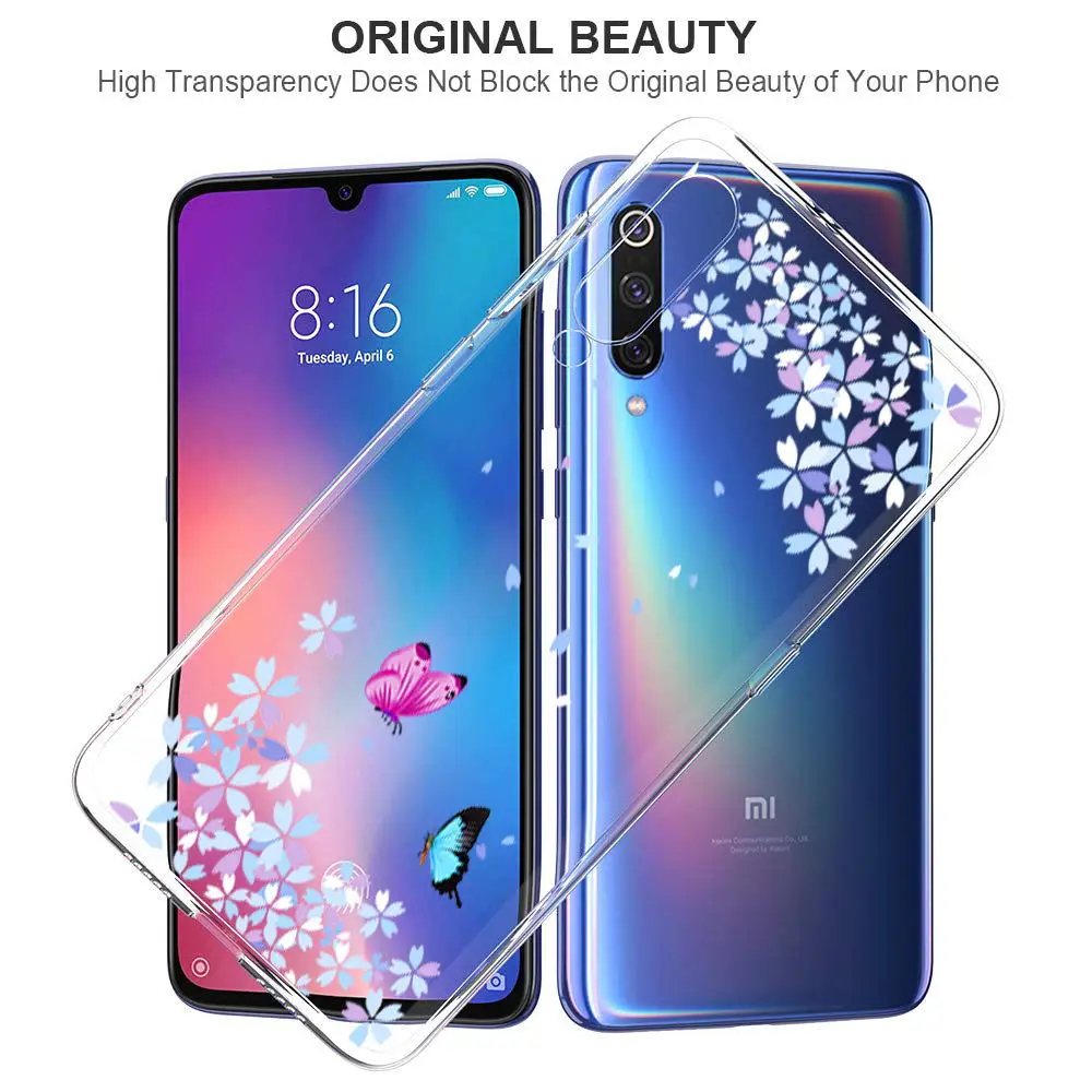 Тонкий прозрачный силиконовый мягкий чехол с рисунком для Xiaomi Mi A2 8 Lite 9 SE 6 A1 F1 Mix 2S