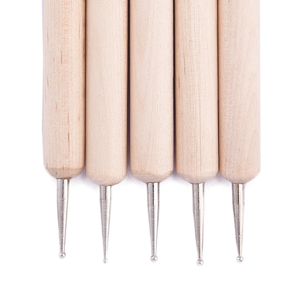 2 Way Useful Wooden Dotting Pen Tool Nail Art Tools Brush Polish Manicure Professional | Красота и здоровье