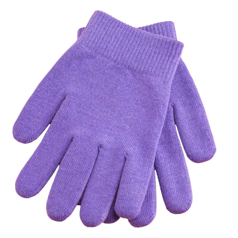 Purple gloves Многоразовые гель-содержащие спа-носки перчатки увлажняющие отбеливающие отшелушивающие гладкие Руки Уход за ногами для взрослых маска для рук - Цвет: Purple gloves