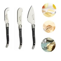 3pcs laguiole style black plastic handle jam knife scraper cheese butter spreader 5 9 15 9cm restaurant bar slicer cutter tool