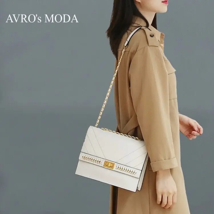Модные роскошные дизайнерские сумки AVRO's MODA женские брендовые на плечо из