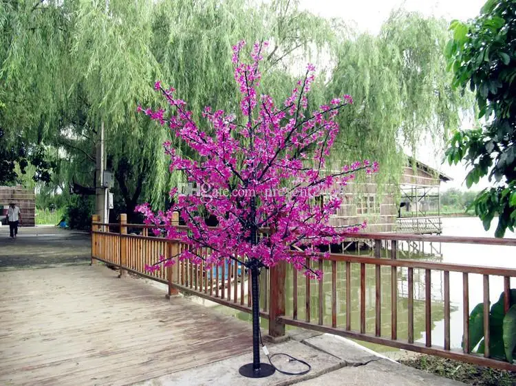 Ручной искусственный светодиодный Cherry Blossom дерево ночник год Рождество Свадебные украшения огни 80 см светодиодный дерево света