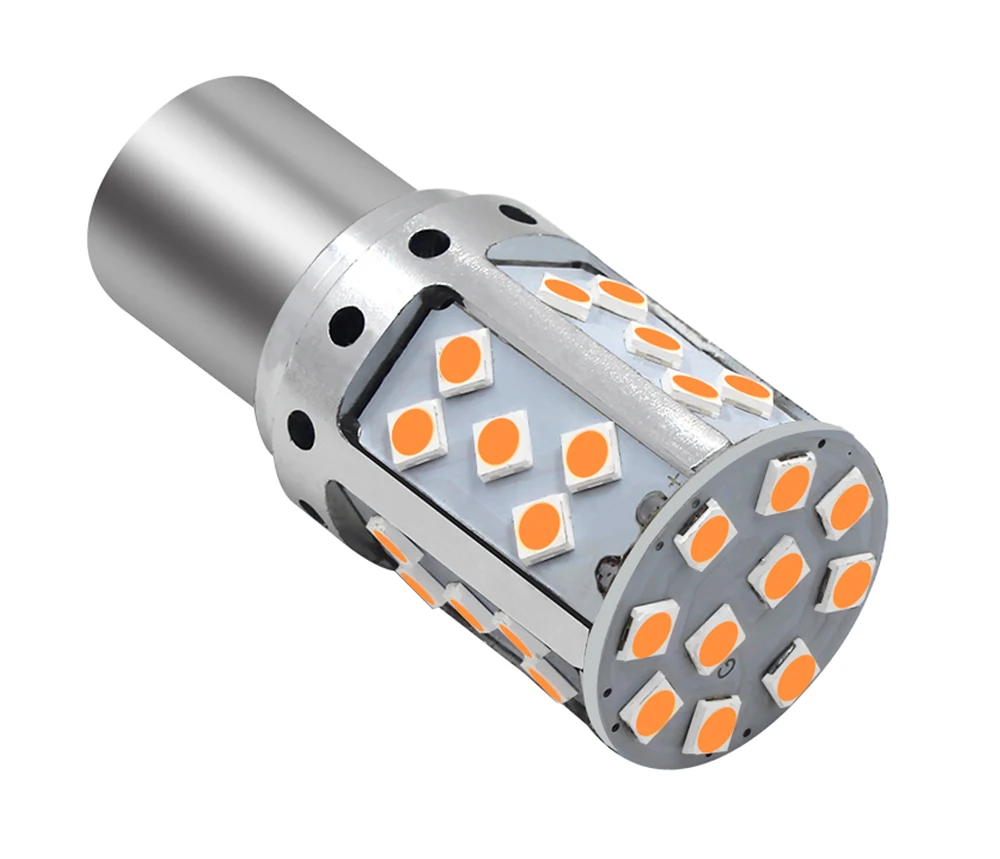 Комплект из 2 предметов, с can-bus 26 W PY21W BAU15S 1156 светодиодный BA15S T20 7440 35 SMD 3030 автомобиль стоп-сигналы поворота для Lada поло Renault Vesta