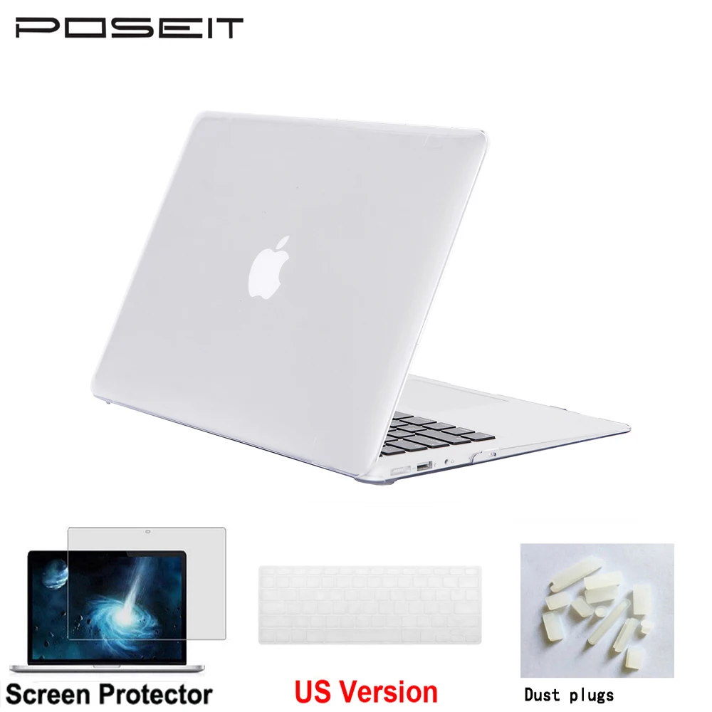 Пластиковый жесткий чехол для Apple Macbook Air 11 6 A1465 A1370 Кристальный ноутбука +