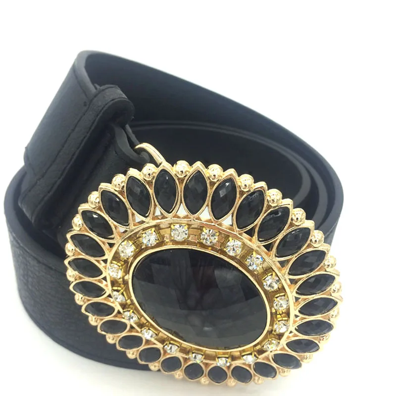 Женский кожаный ремень Rihschpiece роскошный винтажный золотистого цвета с пряжкой