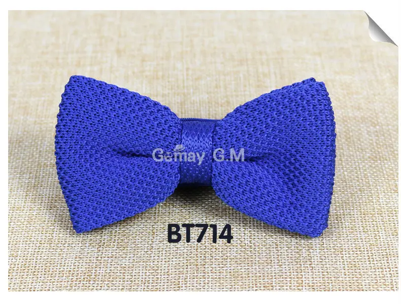 New Men Solid Knitted Bowtie Bow Tie for Mens Pre-Tied Adjustable Knit Bowtie 20 colors Free shipping