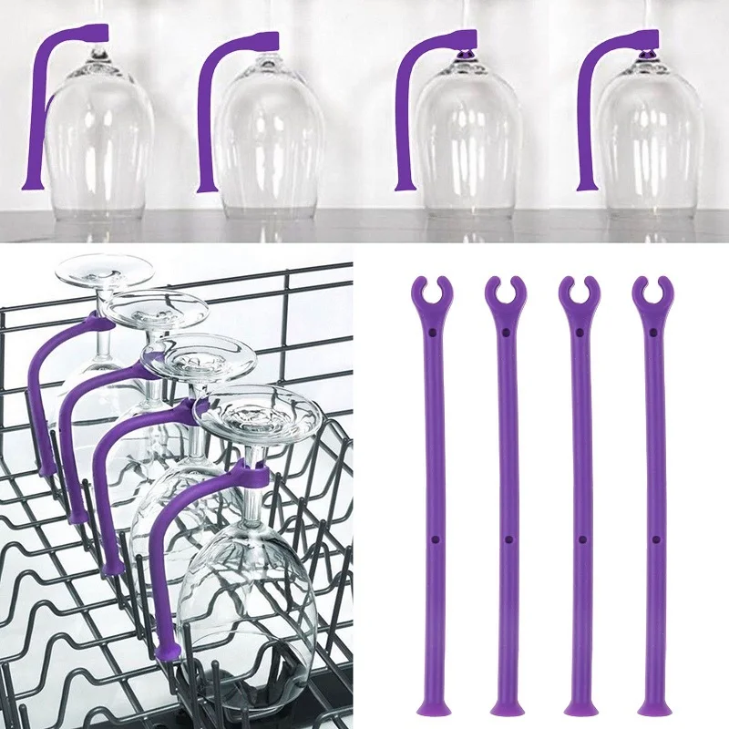 Flexible Wine Glass Silica gel Holder Dishwasher Set Saver Unique Saver Wine Glass Rack Dishwasher Attachment Holder For Home