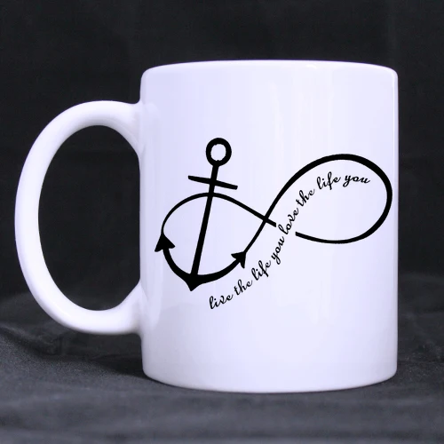 Фото Love the Life You дизайнерские кофейные кружки на заказ чайная пивная кружка белые чашки