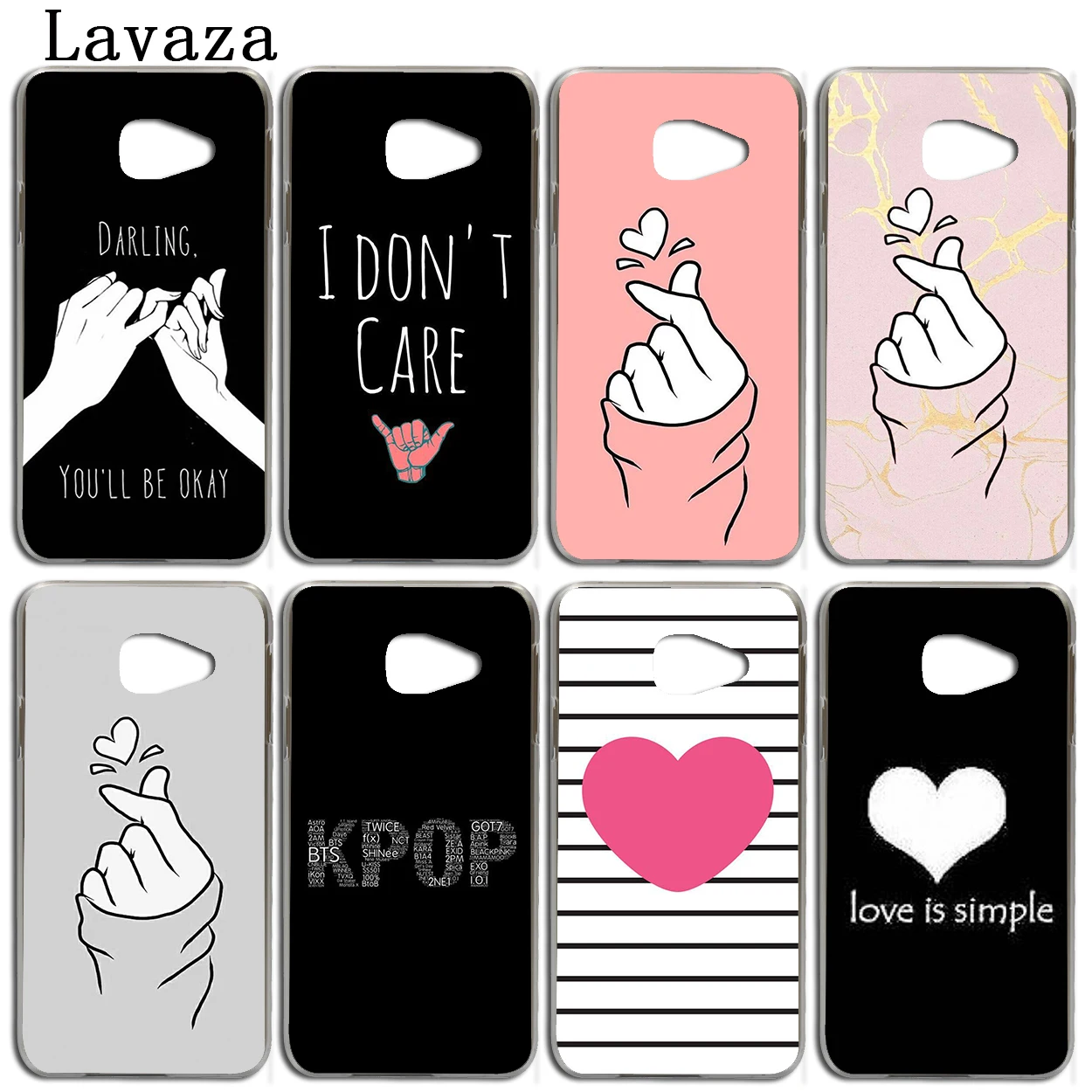 Lavaza Love on the finger kpop heart чехол для телефона Samsung Galaxy Note 10 8 9 A9 A8 A7 A6 Plus 2018 A2 A3 A5 2017 2016