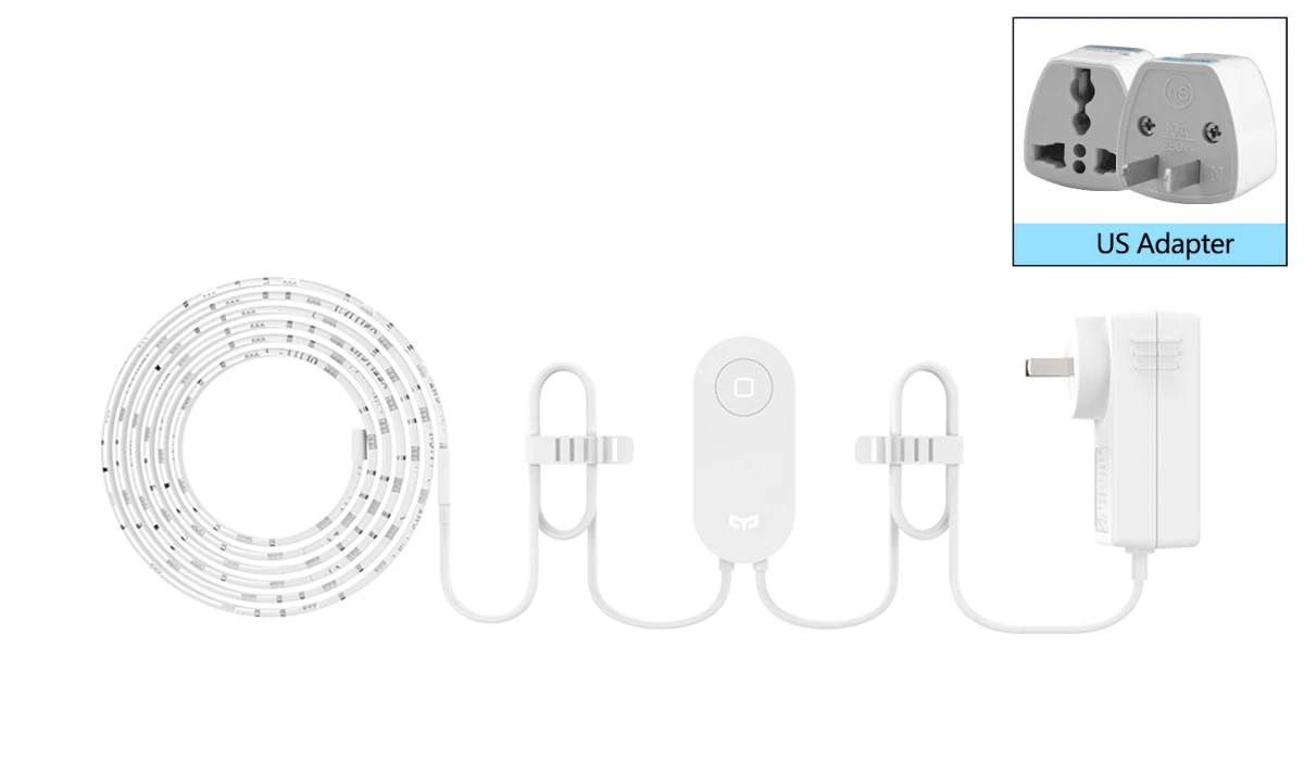 Add US adapter Xiaomi Mi MIJIA Yee светильник Aurora светильник полоса плюс светодиодный умный светильник - Цвет: Add US adapter