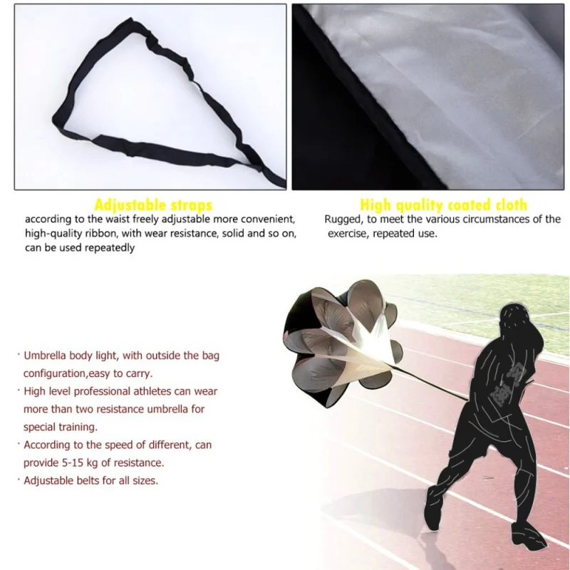 

Outdoor Fitness Speed Resistance Parachute Running Chute Soccer Football Training Parachute Umbrella Equipment TX109