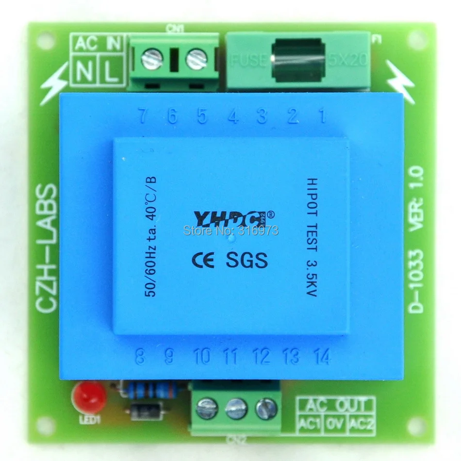 Основной 115VAC среднего 24VAC 20VA Мощность трансформатор модуль D-1033/E AC24V