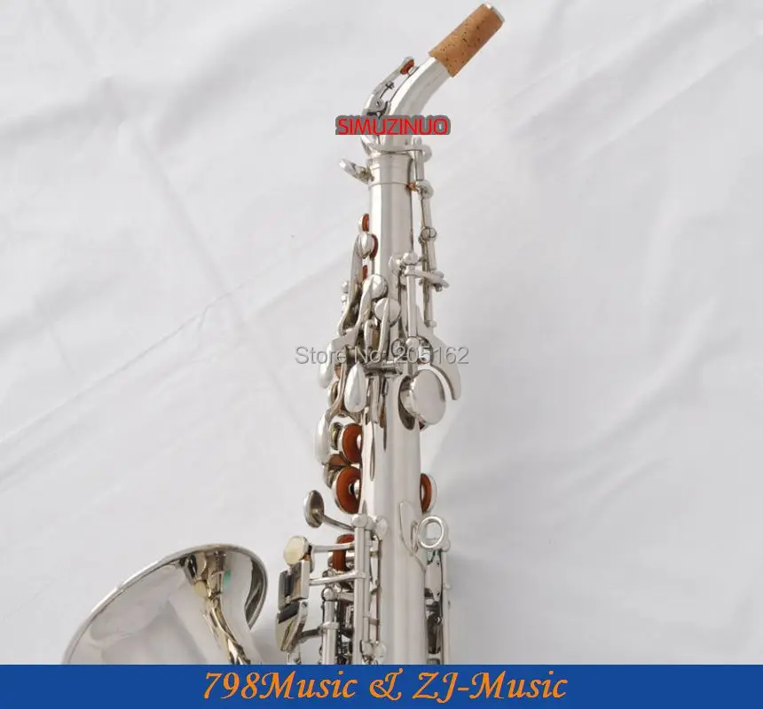 Посеребренная стандартная клавиша|curved soprano|curved soprano saxophonesoprano saxophone |