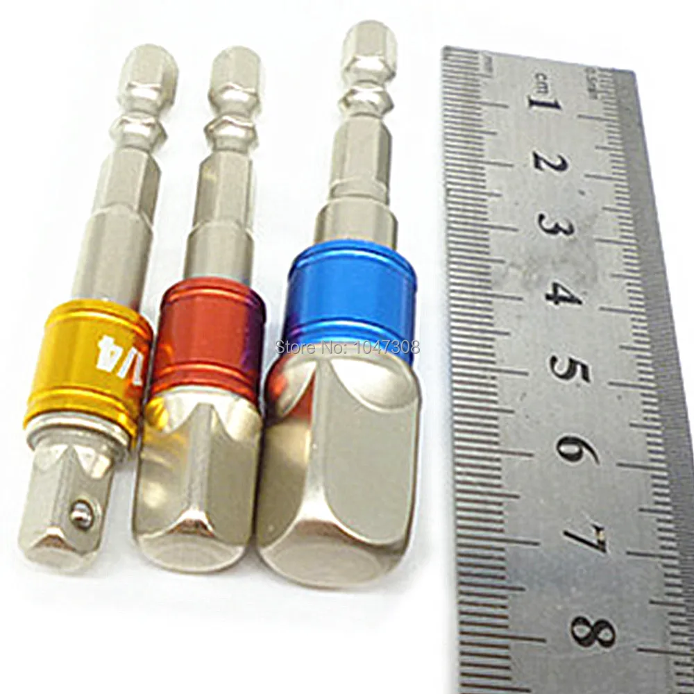 3 шт. адаптер с шестигранным хвостовиком на 1/" 3/8" 1/" ударное сверло с приводом с шестигранным сверлом, силовые розетки, адаптер Exension