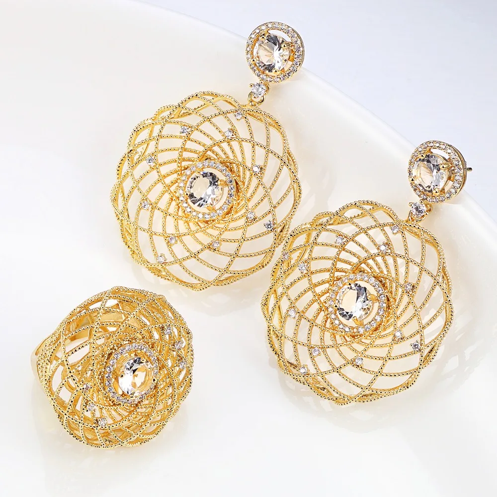 VANAXIN Jewelry Set Charms Earrings Rings Women's Favorite Shiny CZ Fashion | Украшения и аксессуары