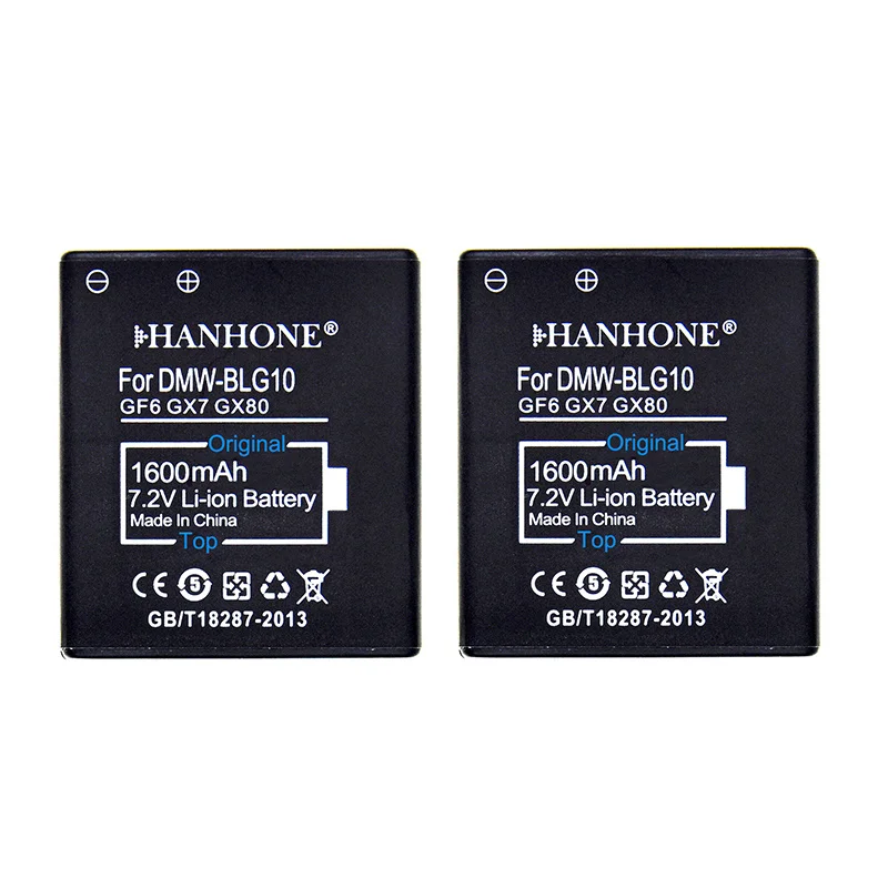 2 шт. 1600 мАч DMW BLG10 BLG10E BLG10PP BLE9E батарея BLE9 для Panasonic Lumix DMC GF6 GX7 GF3 GF5 ZS100 ZS60 LX100 GX85 ZS70