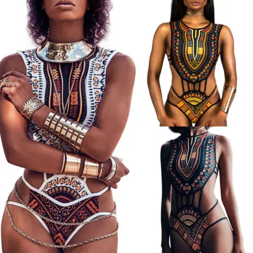 Африканский купальник бикини с принтом в этническом стиле женский купальный