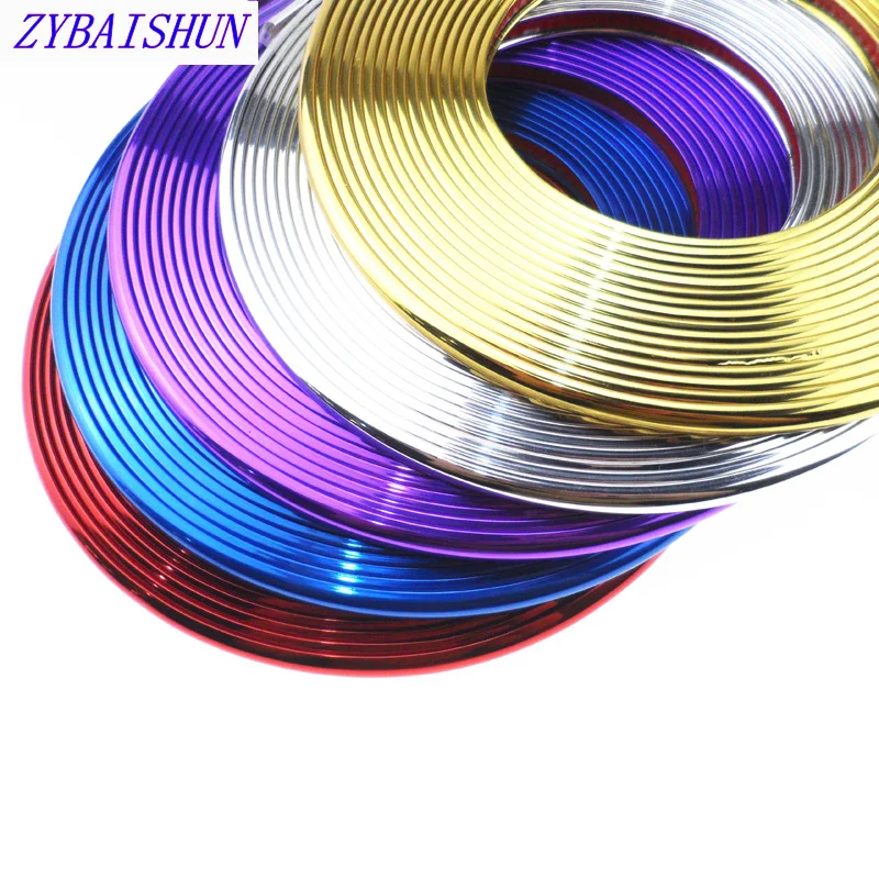 Автомобильный Стайлинг 8 метров хромированные декоративные полосы ступицы