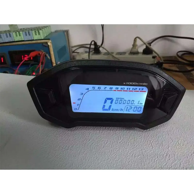 Adeeing 12V Универсальный мотоцикл lcd цифровой 13000 об/мин Спидометр подсветка мотоцикла одометр Водонепроницаемый Защита от солнца r30
