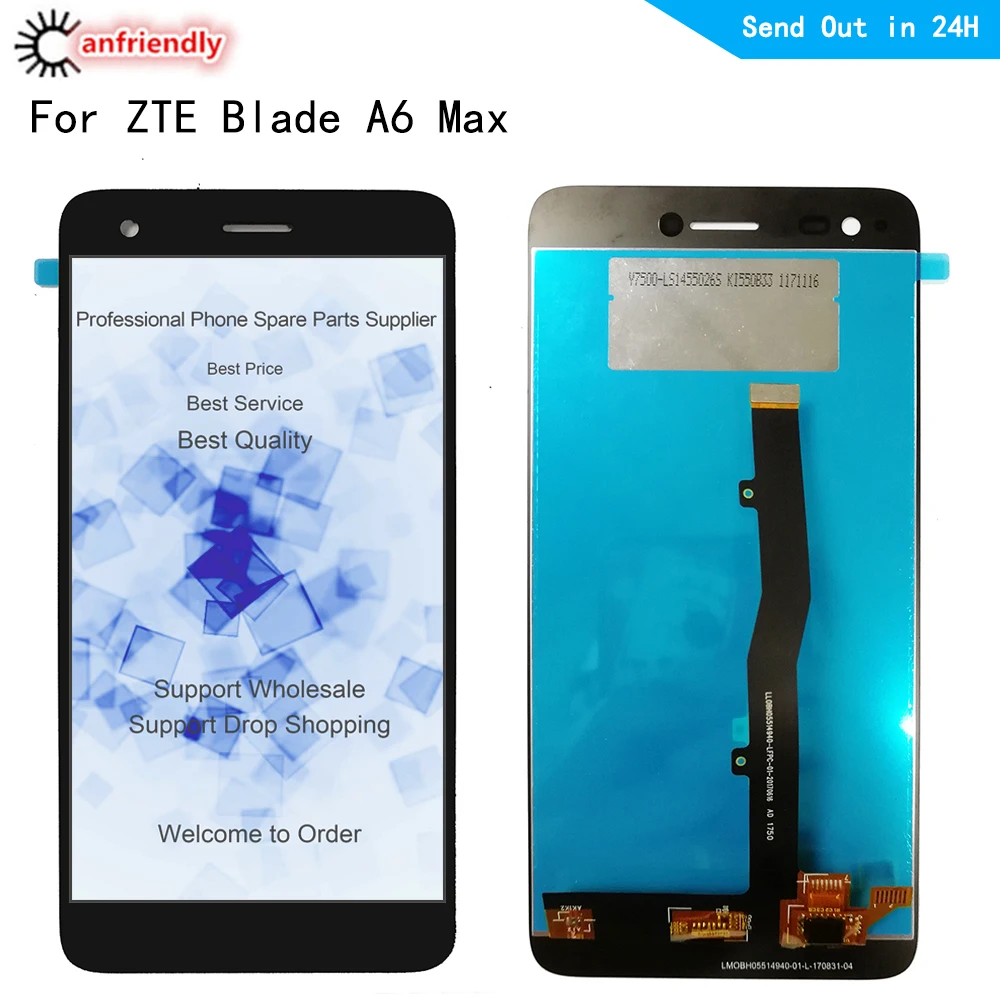 ЖК дисплей и сенсорный экран для ZTE Blade A6 Max сменный дигитайзер в сборе панель