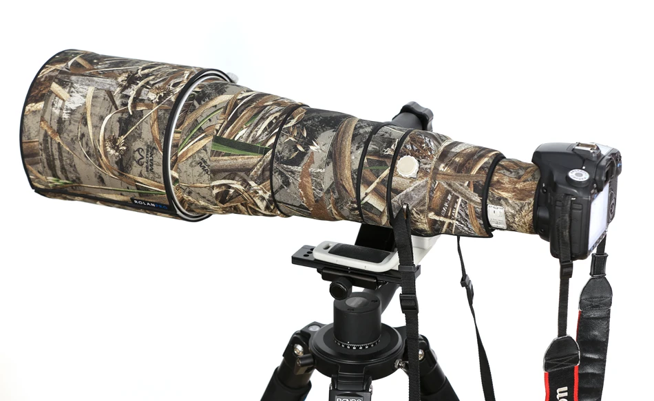 ROLANPRO нейлоновое водонепроницаемое камуфляжное пальто для камеры Canon EF 600 мм F/4 L IS