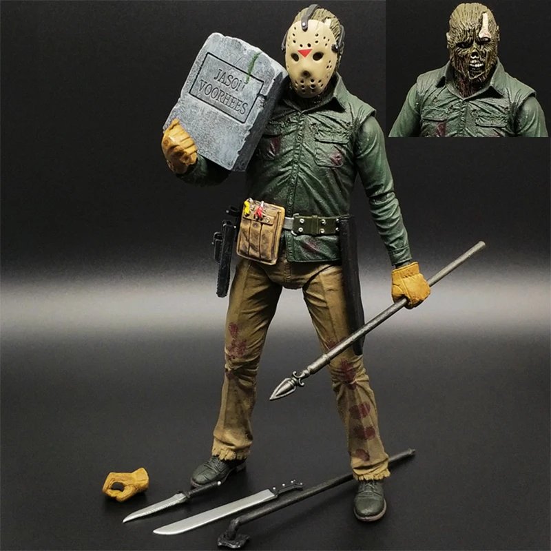 5 видов,, NECA Friday, 13th Part 2, 3, 5 V, 6 VI, 3D Джейсон, Фредди, фигурка, игрушка, кукла, подарок на Рождество, день рождения