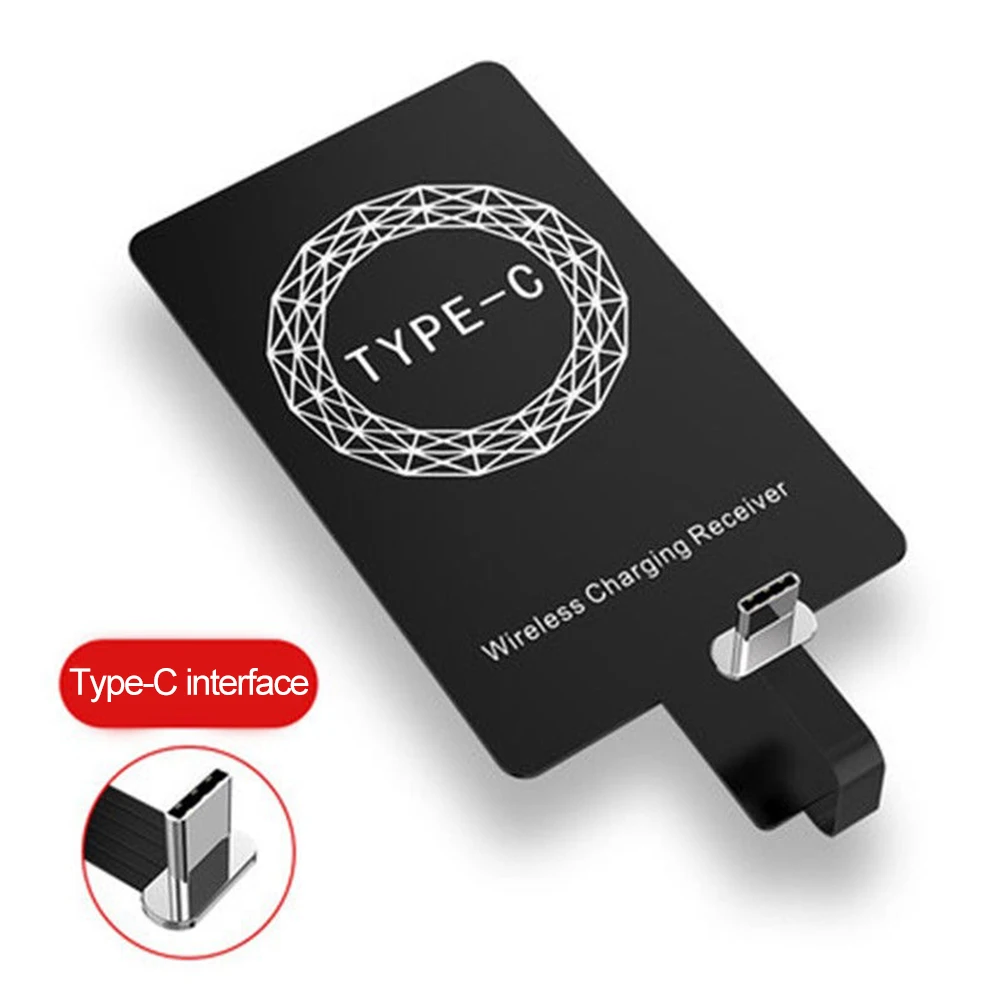 Type-C receiver Беспроводная зарядка беспроводная зарядка iphone Qi беспроводной приемник зарядного устройства Зарядка для iPhone 5 7 6 Plus телефон универсальный для samsung Xiaomi huawei Micro usb type-C - Цвет: Type-C receiver
