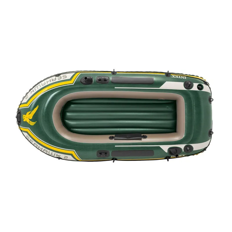 INTEX 68347 двухместная надувная рыбацкая лодка, утолщенная резиновая лодка, лодка для развлечений с веслом и насосом