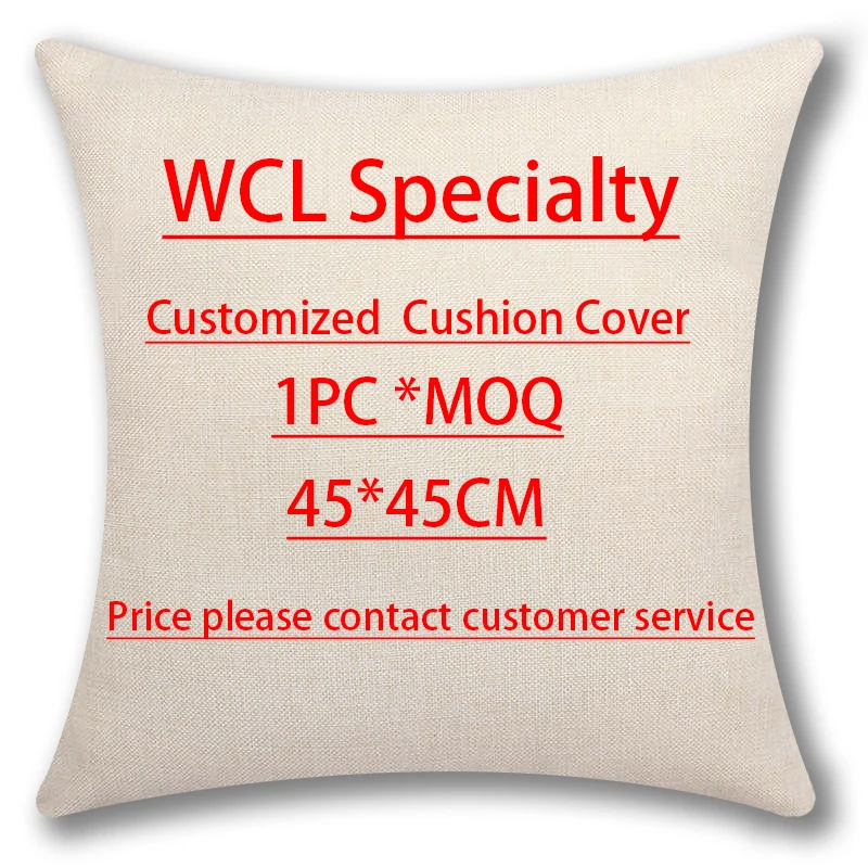 WL candy L wedding photo pet couple private custom pillowcase DIY 45 * 45cm home sofa car decoration cotton linen cushion cover | Дом и сад