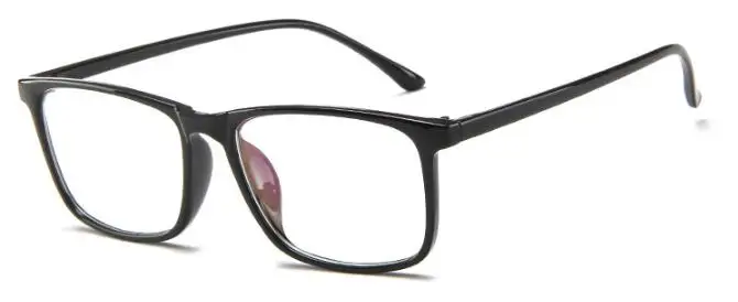 bright black clear Сексуальные очки, женские черные квадратные очки, прозрачная оправа, очки для компьютера, близорукость, винтажные женские очки, прозрачные линзы, очки для мужчин - Цвет оправы: bright black clear