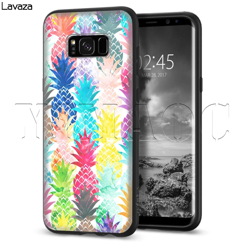 Lavaza розовый ананас чехол для Samsung Галактики S6 S7 край J6 S8 S9 S10 плюс A3 A5 A6 A7 A8 A9 Note 8 9 |