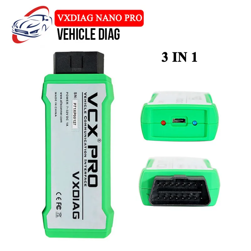 Лучшая цена VXDIAG VCX NANO PRO для GM/Ford/Mazda/VW/HONDA/VOLVO/TOYOTA/JLR 3 в 1 OBD2 автомобильный диагностический инструмент с программным обеспечением HDD