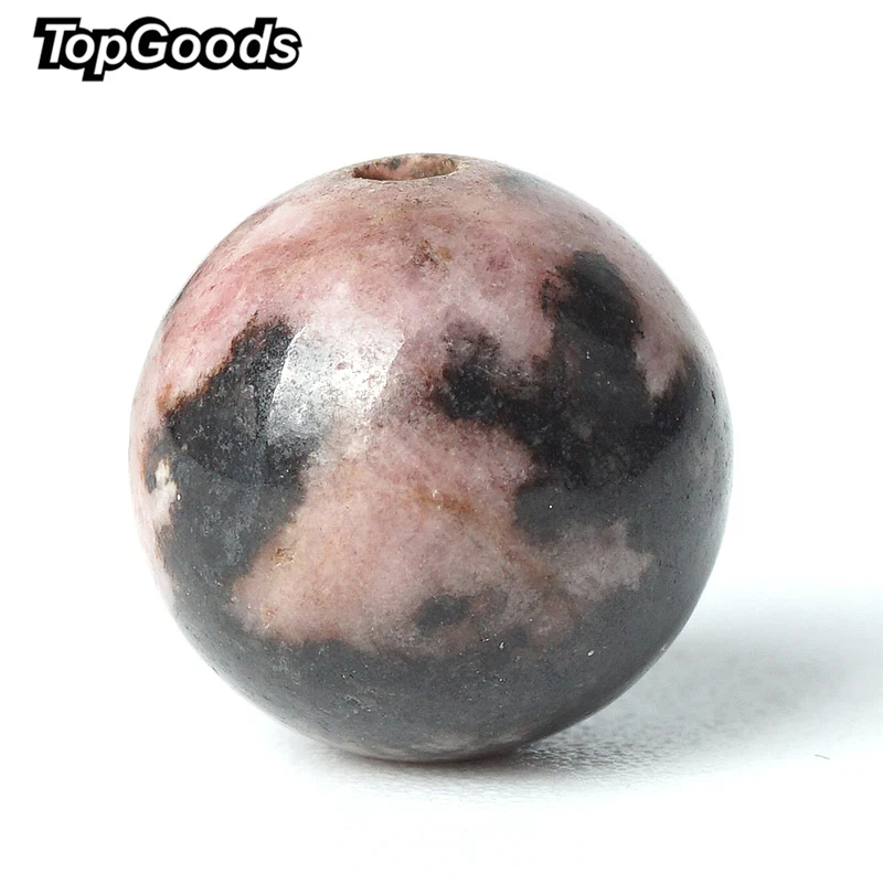 Бусины TopGoods из натурального камня розовый родонит драгоценный камень бусины